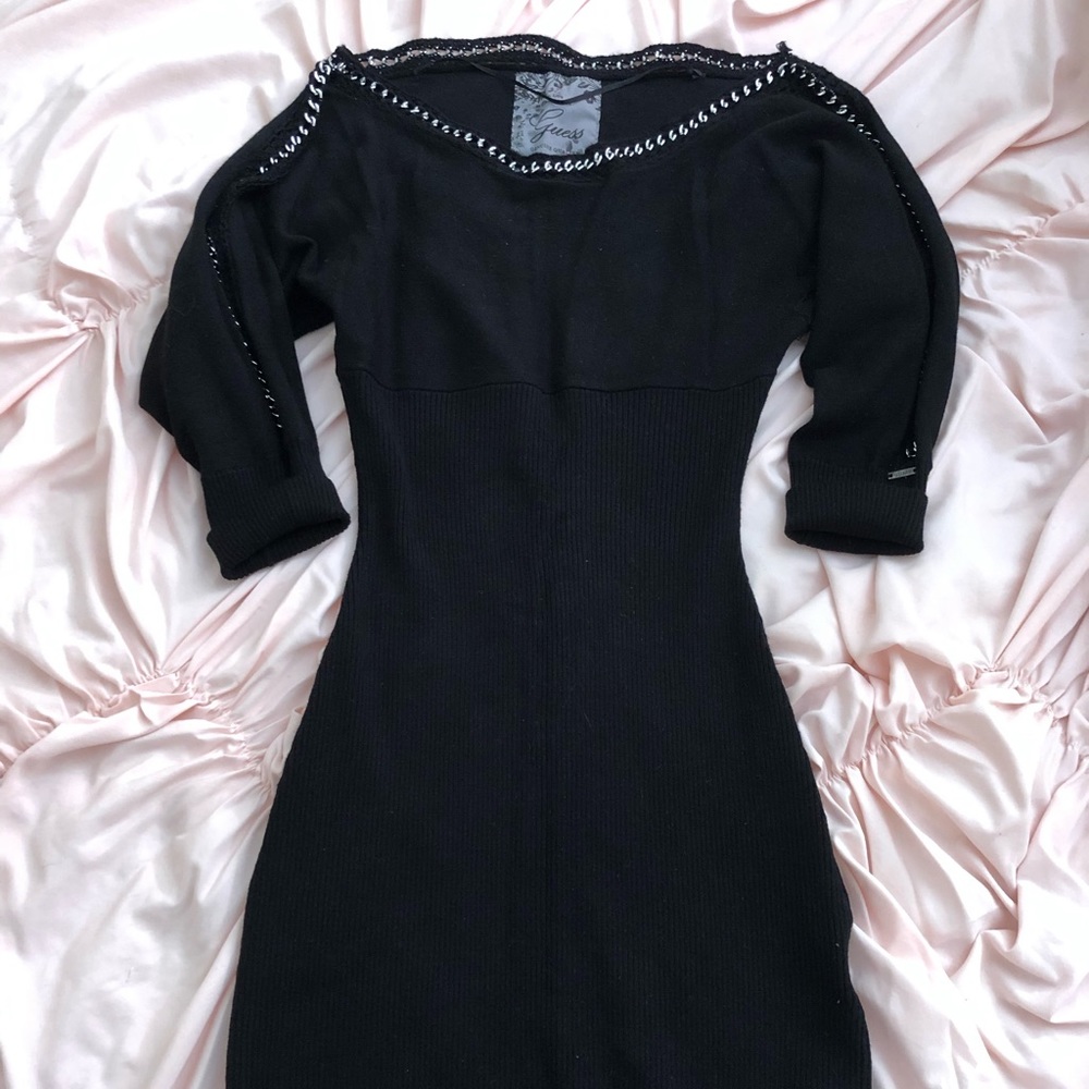 Guess black sweater dress